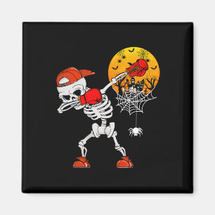 Dabbing Skeletts Boxing Halloween Spieler C Magnet