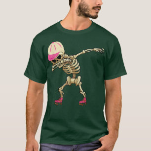 Dabbing Skeletts Roller Skate Roller Skaten Inli T-Shirt