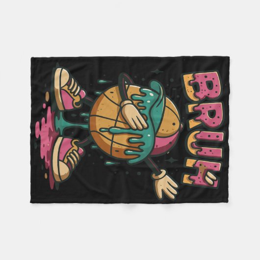 Dabbing Sketll Drip Bruh Sketll Drip Ice+cream Ck  Fleecedecke (Vorderseite (Horizontal))