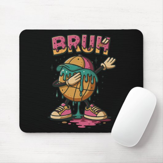 Dabbing Sketll Drip Bruh Sketll Drip Ice+cream Ck  Mousepad (Mit Mouse)
