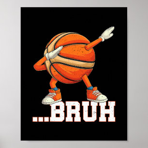 Dabbing Sketll Ll Bruh Lustige Jungen Sportler  Poster
