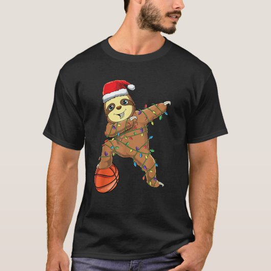 Dabbing Sloth Dab Basketball Player Boys Niedlich T-Shirt (Vorderseite)