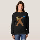 Dabbing Sloth Dab Disc Golf  Girls Womens Sweatshirt (Vorne ganz)