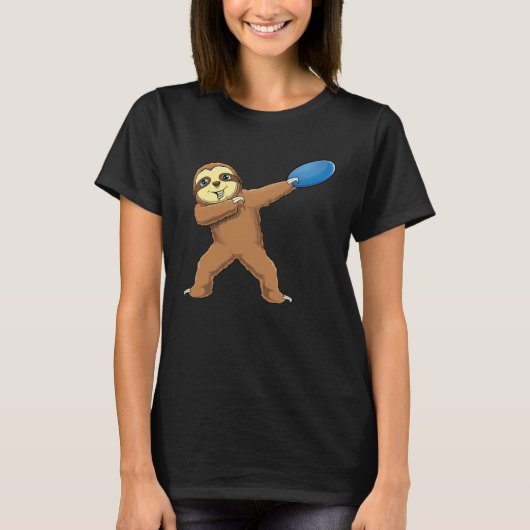 Dabbing Sloth Dab Disc Golf Girls Womens T-Shirt (Vorderseite)