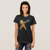 Dabbing Sloth Dab Disc Golf Girls Womens T-Shirt (Vorne ganz)