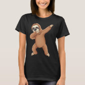 Dabbing Sloth Dance Move Dab Sloth niedlicher Hang T-Shirt (Vorderseite)