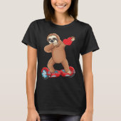 Dabbing Sloth Riding Hoverboard Kinder Skater Vale T-Shirt (Vorderseite)