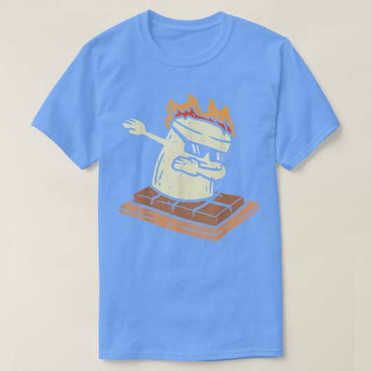 Dabbing Smore Marshmallow Niedlich Dab Dance Campi T-Shirt (Design vorne)