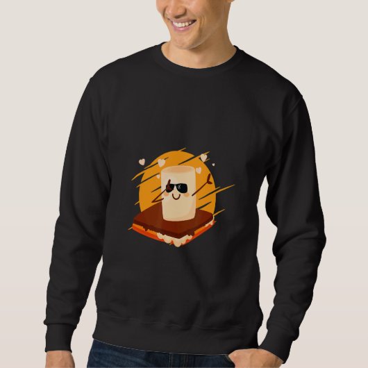 Dabbing S'more Smores Marshmallow Camping Sweatshirt (Vorderseite)