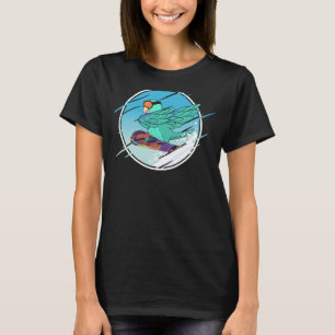 Dabbing Snowboard Parrot I Türkis Parrotlet T-Shirt