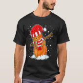 Dabbing Snowman Basketball Ball Christmas Santa Bo T-Shirt (Vorderseite)