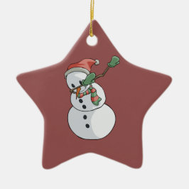 Dabbing Snowman Funny Christmas Wohngestaltung Keramik Ornament