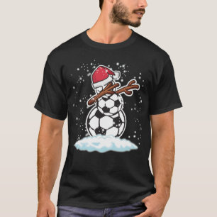 Dabbing Snowman Fußball Weihnachten Funny T mens  T-Shirt