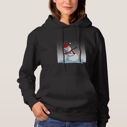 Dabbing Snowman Hoodie (Vorderseite)