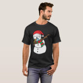 Dabbing Snowman Mask Xmas Dab Christmas Santa T-Shirt (Vorne ganz)