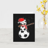 Dabbing Snowman Soccer Karte (Gelbe Blume)