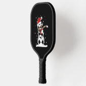 Dabbing Snowman Soccer Weihnachten Pickleball Schläger (Links)