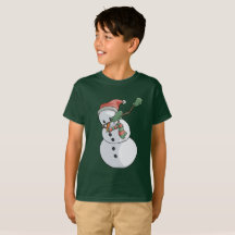 Dabbing Snowman T - Shirt Weihnachten