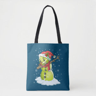 Dabbing Snowman Tennis Ball T-Shirt Weihnachten We Tasche