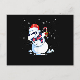 Dabbing Snowman Weihnachten.Png Ankündigungspostkarte