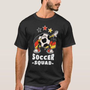 Dabbing Soccer Ball German Flag Soccer Squad T-Shirt