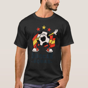 Dabbing Soccer Ball Spanische Flagge Fußball-Platz T-Shirt