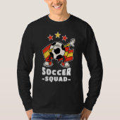 Dabbing Soccer Ball Spanish Flag Soccer Squad 1 T-Shirt (Vorderseite)