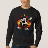 Dabbing Soccer Ball Spanish Flag Soccer Squad Sweatshirt (Vorderseite)