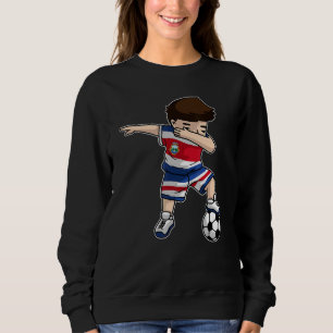 Dabbing Soccer Boy Costa Rica Ticos Dab Dance Foot Sweatshirt