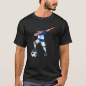 Dabbing Soccer Boy El Salvador Salvadoran Football T-Shirt (Vorderseite)