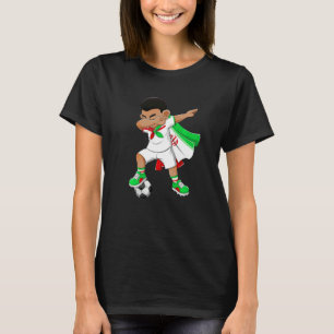 Dabbing Soccer Boy Iran Football Flag Kinder T-Shirt
