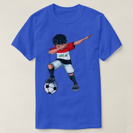 Dabbing Soccer Boy Iraq - Iraqi Football Gift for T-Shirt (Design vorne)