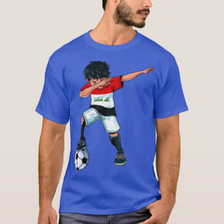 Dabbing Soccer Boy Iraq - Iraqi Football Gift for T-Shirt