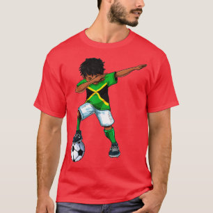 Dabbing Soccer Boy Jamaica - Jamaikanischer Fußbal T-Shirt