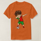Dabbing Soccer Boy Portugal Jersey Portugal Foo T-Shirt (Design vorne)