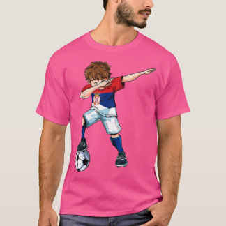 Dabbing Soccer Boy Serbien - Serbisches Fußballges T-Shirt