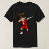 Dabbing Soccer Boy Switzerland Jersey Swiss Foot T-Shirt (Design vorne)