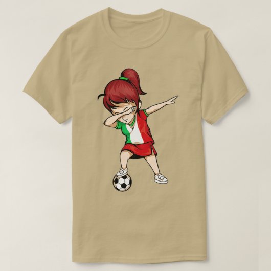 Dabbing Soccer Girl Italien Jersey - Italienischer T-Shirt (Design vorne)