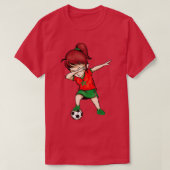 Dabbing Soccer Girl Marokko Jersey - Marokkanische T-Shirt (Design vorne)