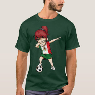 Dabbing Soccer Girl Mexico Jersey - Mexikanischer  T-Shirt