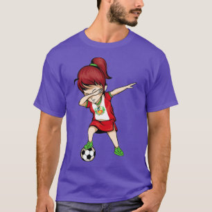 Dabbing Soccer Girl Peru Jersey - Peruanischer Fuß T-Shirt
