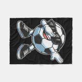 Dabbing Soccer Ll Spieler _2 Fleecedecke (Vorderseite (Horizontal))