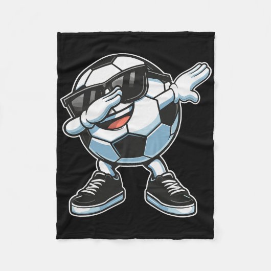 Dabbing Soccer Ll Spieler _2 Fleecedecke (Vorderseite)