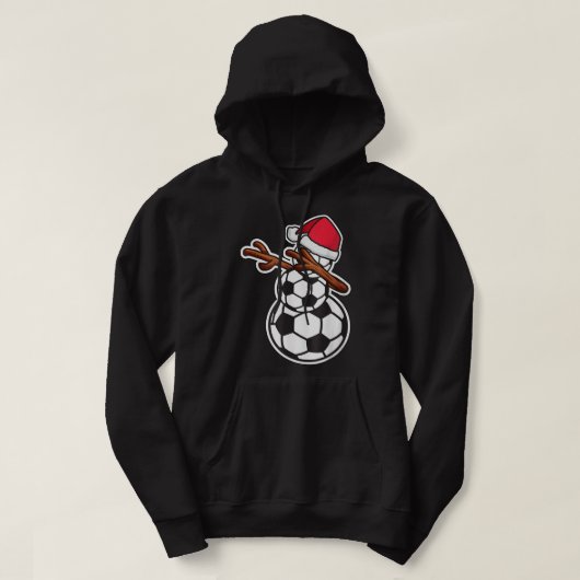 Dabbing Soccer Snowman Shirt Weihnachten Pajama (Design vorne)