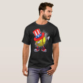 Dabbing Softball Ball & Uncle Sam Hat American 4. T-Shirt (Vorne ganz)
