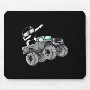 Dabbing Solar Eclipse Monster Truck Fun Jungs Kind Mousepad