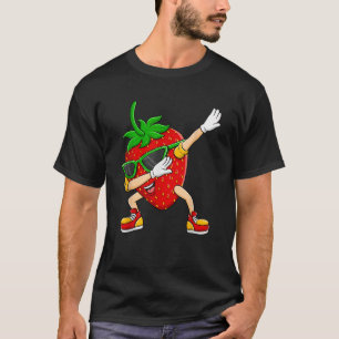 Dabbing Strawberry Tragen Brillen Summer Berry Fr T-Shirt