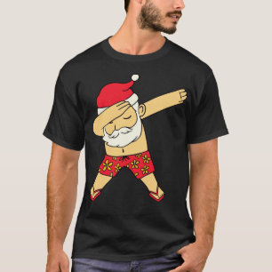 Dabbing Summer Santa Claus zu spielen T-Shirt