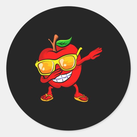 Dabbing Sungles Design Green S Lovers Runder Aufkleber (Vorderseite)