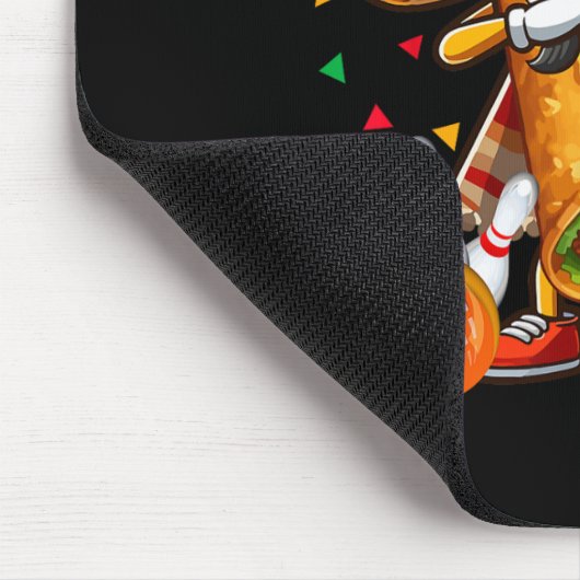 Dabbing Taco Bowling Cinco De Mayo Player Mousepad (Ecke)